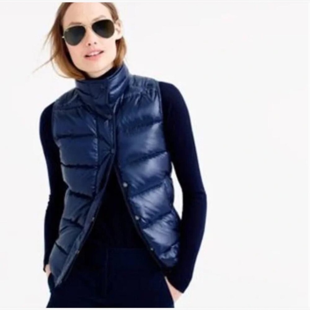 J. Crew Navy Puffer Vest 💙